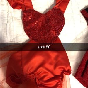 valentines 12 month romper